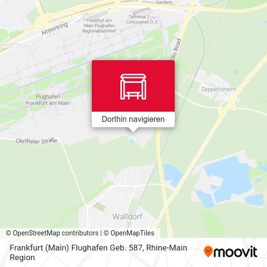 Frankfurt (Main) Flughafen Geb. 587 Karte