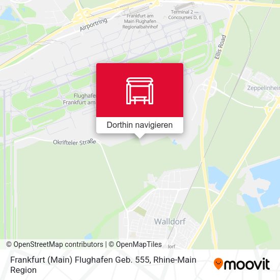 Frankfurt (Main) Flughafen Geb. 555 Karte