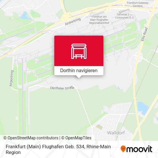 Frankfurt (Main) Flughafen Geb. 534 Karte