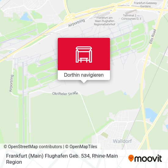 Frankfurt (Main) Flughafen Geb. 534 Karte