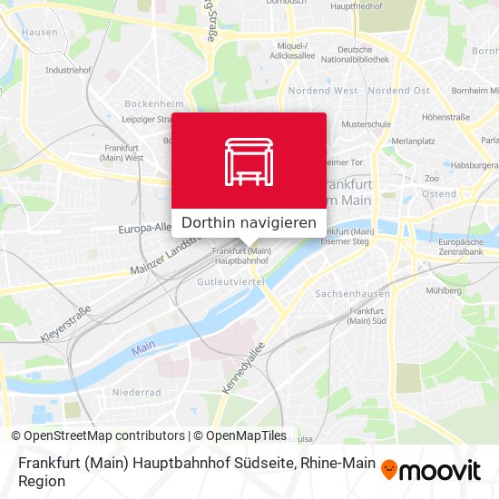Frankfurt (Main) Hauptbahnhof Südseite Karte