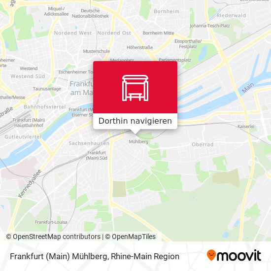 Frankfurt (Main) Mühlberg Karte