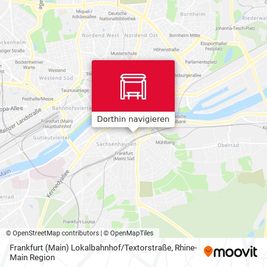 Frankfurt (Main) Lokalbahnhof / Textorstraße Karte
