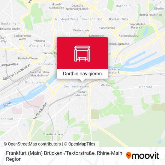 Frankfurt (Main) Brücken- / Textorstraße Karte