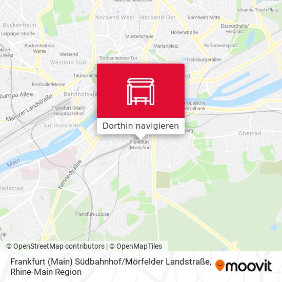 Frankfurt (Main) Südbahnhof / Mörfelder Landstraße Karte