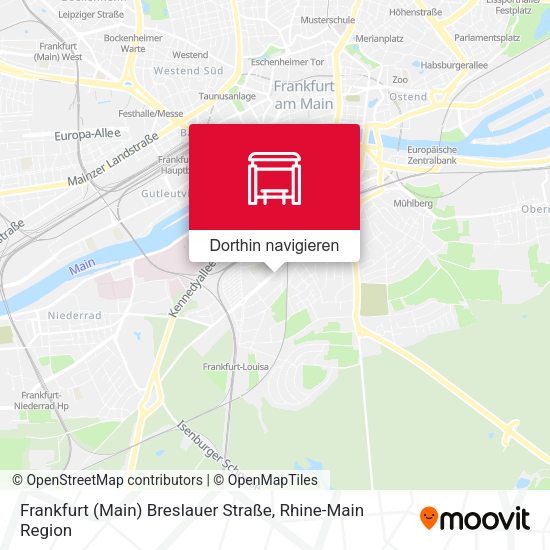 Frankfurt (Main) Breslauer Straße Karte
