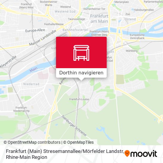 Frankfurt (Main) Stresemannallee / Mörfelder Landstr Karte