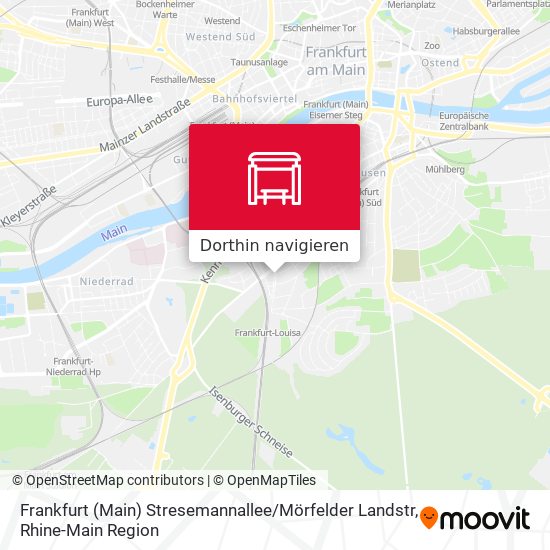 Frankfurt (Main) Stresemannallee / Mörfelder Landstr Karte