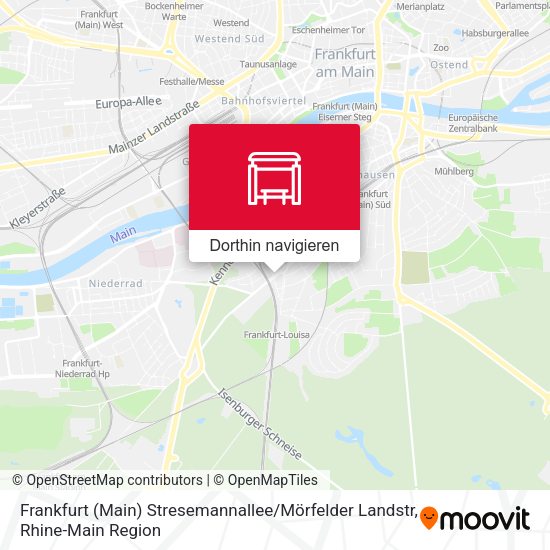 Frankfurt (Main) Stresemannallee / Mörfelder Landstr Karte