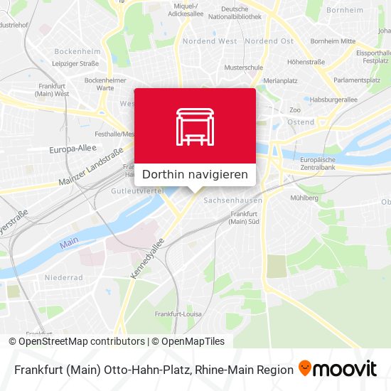 Frankfurt (Main) Otto-Hahn-Platz Karte