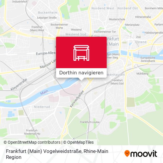 Frankfurt (Main) Vogelweidstraße Karte