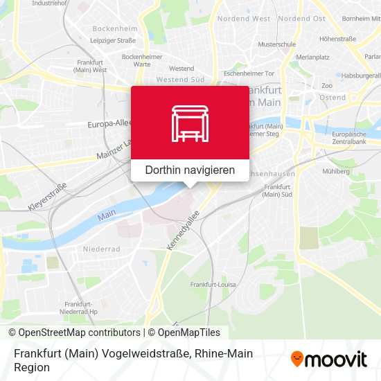 Frankfurt (Main) Vogelweidstraße Karte