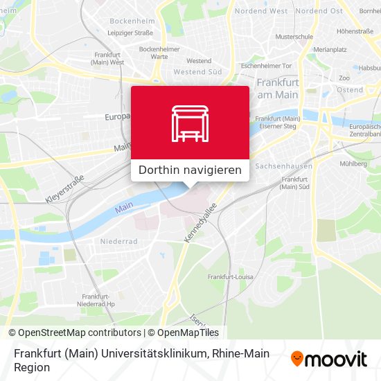 Frankfurt (Main) Universitätsklinikum Karte