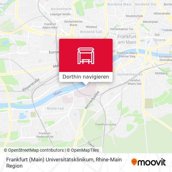 Frankfurt (Main) Universitätsklinikum Karte