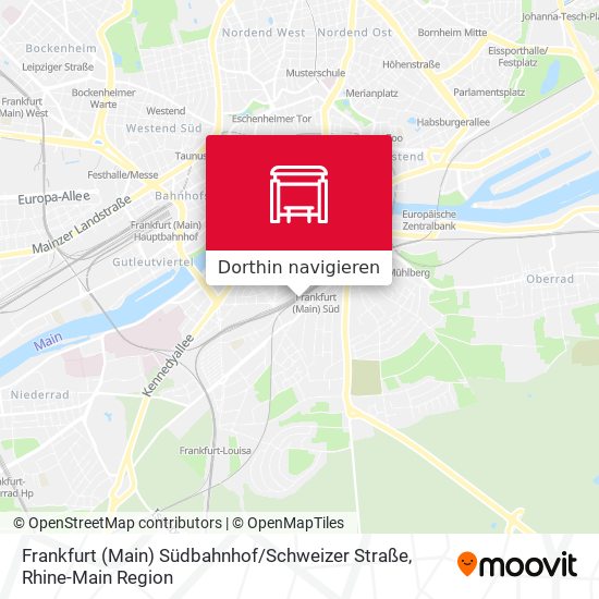 Frankfurt (Main) Südbahnhof / Schweizer Straße Karte