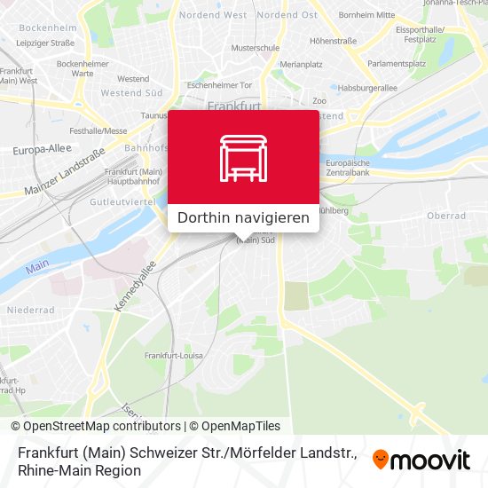 Frankfurt (Main) Schweizer Str. / Mörfelder Landstr. Karte