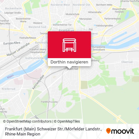 Frankfurt (Main) Schweizer Str. / Mörfelder Landstr. Karte