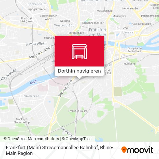 Frankfurt (Main) Stresemannallee Bahnhof Karte