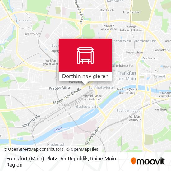 Frankfurt (Main) Platz Der Republik Karte