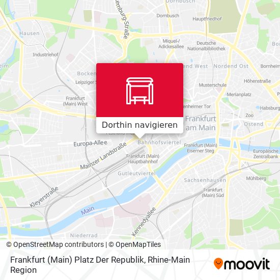 Frankfurt (Main) Platz Der Republik Karte