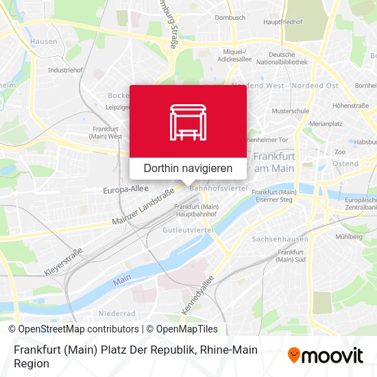 Frankfurt (Main) Platz Der Republik Karte