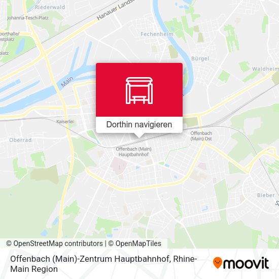 Offenbach (Main)-Zentrum Hauptbahnhof Karte