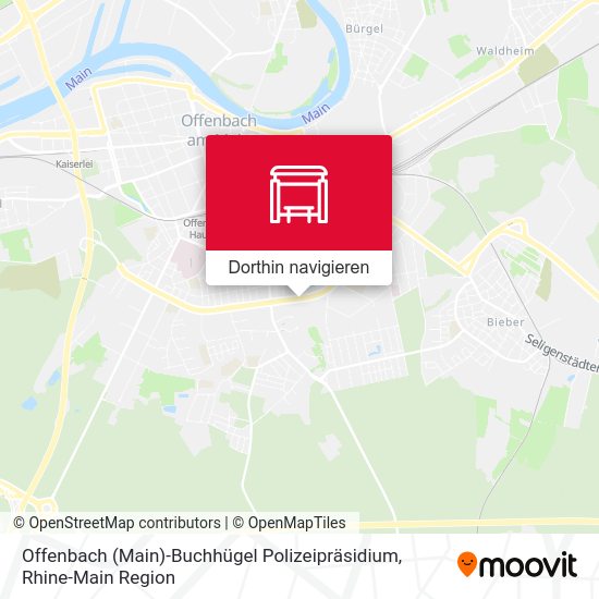 Offenbach (Main)-Buchhügel Polizeipräsidium Karte