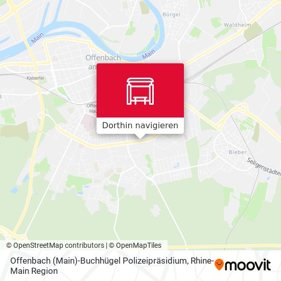 Offenbach (Main)-Buchhügel Polizeipräsidium Karte