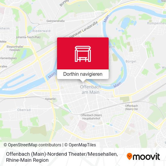 Offenbach (Main)-Nordend Theater / Messehallen Karte