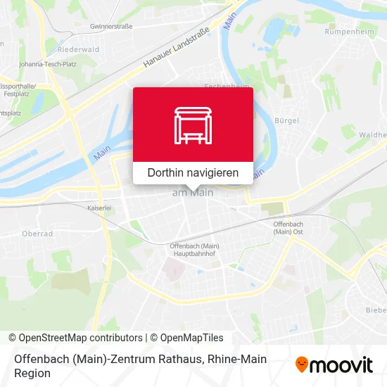 Offenbach (Main)-Zentrum Rathaus Karte