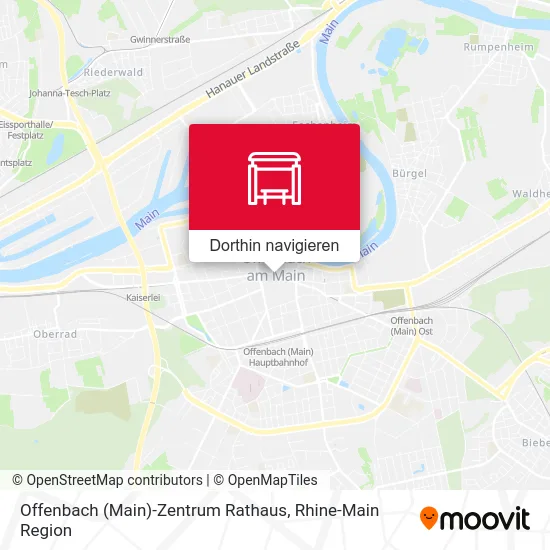 Offenbach (Main)-Zentrum Rathaus Karte
