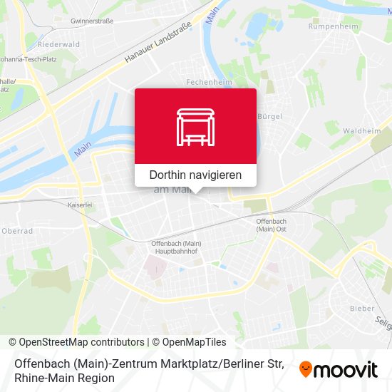 Offenbach (Main)-Zentrum Marktplatz / Berliner Str Karte