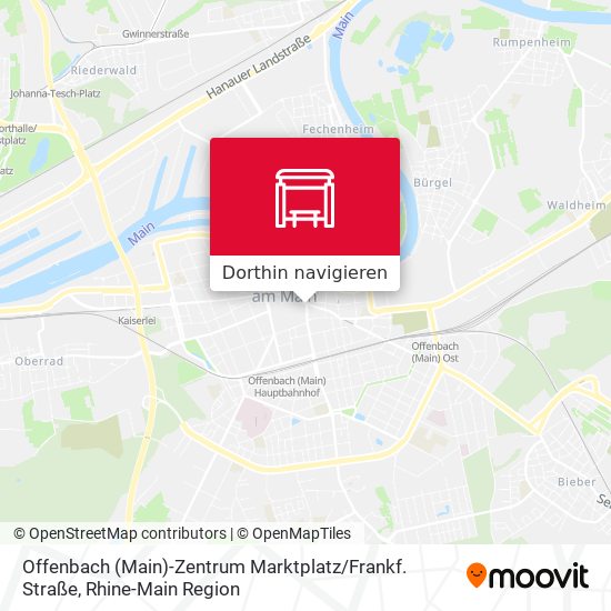 Offenbach (Main)-Zentrum Marktplatz / Frankf. Straße Karte