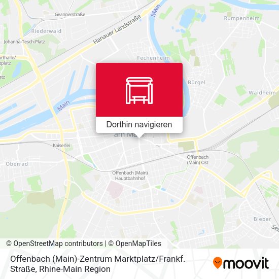 Offenbach (Main)-Zentrum Marktplatz / Frankf. Straße Karte