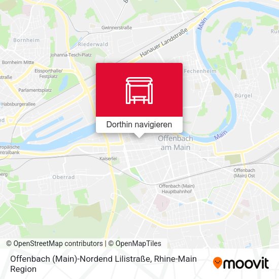 Offenbach (Main)-Nordend Lilistraße Karte
