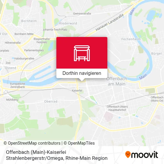 Offenbach (Main)-Kaiserlei Strahlenbergerstr / Omega Karte