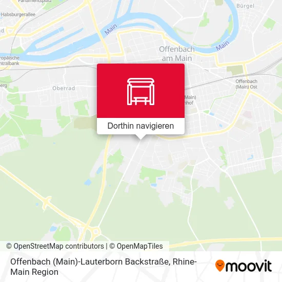Offenbach (Main)-Lauterborn Backstraße Karte