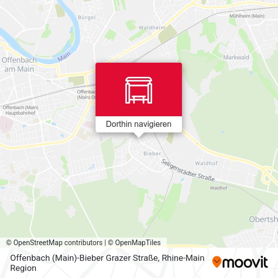 Offenbach (Main)-Bieber Grazer Straße Karte