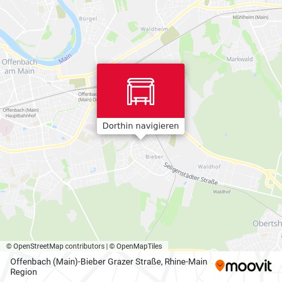 Offenbach (Main)-Bieber Grazer Straße Karte