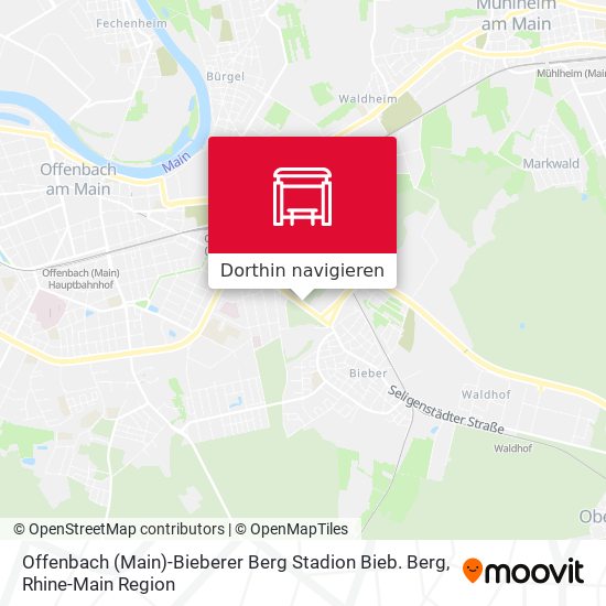 Offenbach (Main)-Bieberer Berg Stadion Bieb. Berg Karte