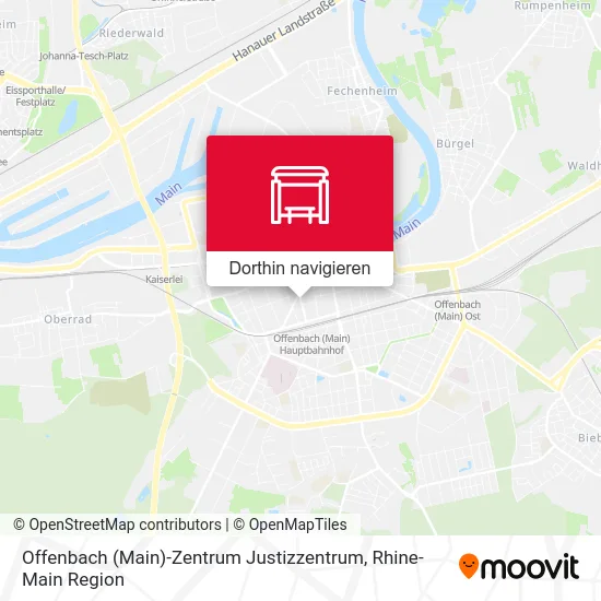 Offenbach (Main)-Zentrum Justizzentrum Karte