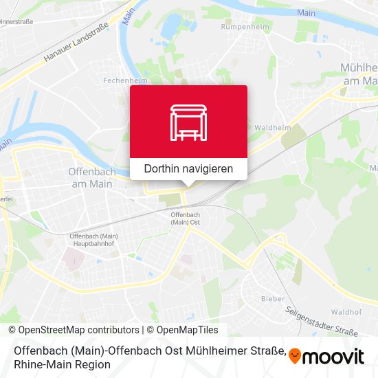 Offenbach (Main)-Offenbach Ost Mühlheimer Straße Karte