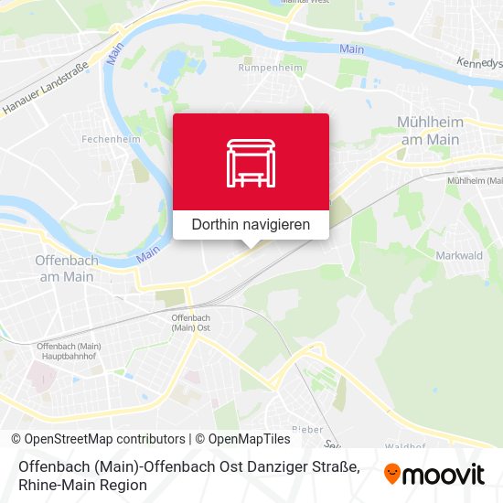 Offenbach (Main)-Offenbach Ost Danziger Straße Karte