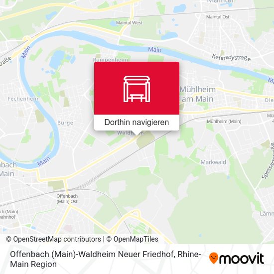 Offenbach (Main)-Waldheim Neuer Friedhof Karte
