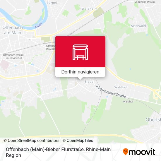 Offenbach (Main)-Bieber Flurstraße Karte
