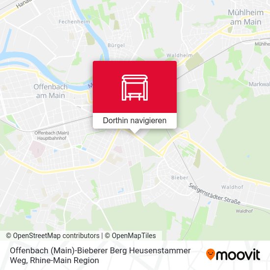 Offenbach (Main)-Bieberer Berg Heusenstammer Weg Karte