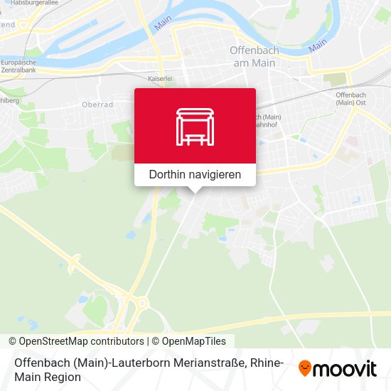 Offenbach (Main)-Lauterborn Merianstraße Karte