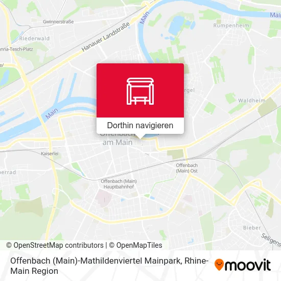 Offenbach (Main)-Mathildenviertel Mainpark Karte
