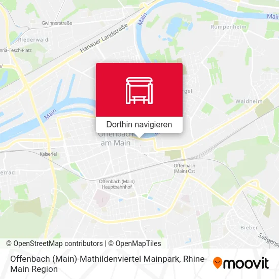 Offenbach (Main)-Mathildenviertel Mainpark Karte