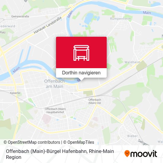Offenbach (Main)-Bürgel Hafenbahn Karte